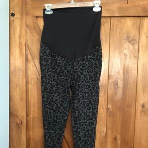 COPY - Loft leopard ponte maternity leggings